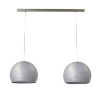 Masterlight Eetkamer hanglampConcepto 2x40 zilvergrijs - 2811-37-100-2