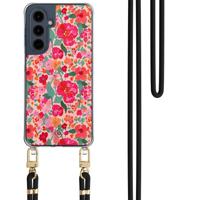 Samsung Galaxy A16 hoesje met zwart koord - Multi flowers