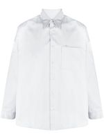 Marni chemise en coton à logo brodé - Gris