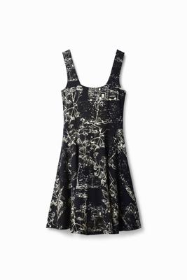Skaterjurk schouderbandjes - BLACK - M