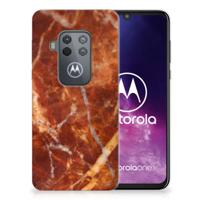 Motorola One Zoom | TPU | Siliconen hoesje | Marmer Bruin