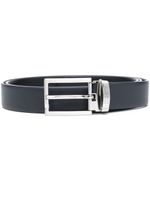 Emporio Armani ceinture en cuir à boucle logo - Bleu - thumbnail