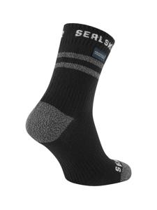 Sealskinz Mautby Warm weather fietssok met Hydrostop zwart/grijs XL