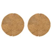 2x stuks inlegvel kokos voor hanging basket 60 cm - kokosinleggers