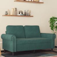 Tweezitsbank 120 cm fluweel donkergroen