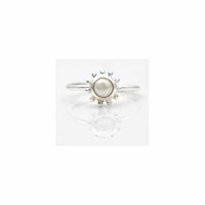 Zilveren Ring met Parel