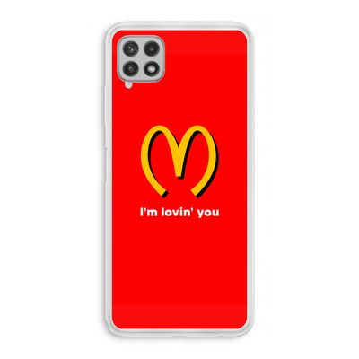 I'm lovin' you: Samsung Galaxy A22 4G Transparant Hoesje