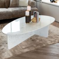 Richmond Organische Salontafel Brandon Marmer, 170 x 95cm - Wit - thumbnail