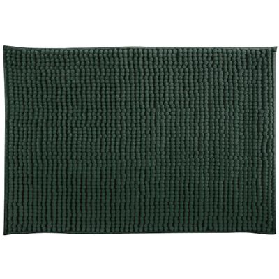 Badkamerkleedje/badmat tapijt - kleedje voor op de vloer - donkergroen - 60 x 90 cm