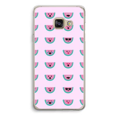 Smiley watermeloenprint: Samsung Galaxy A3 (2016) Transparant Hoesje
