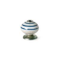 Deurknop Rei e501 Cirkelvormig Porselein Blauw Metaal 4 Stuks (Ø 40 x 36 mm)