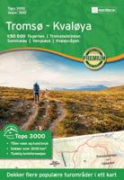 Wandelkaart 3010 Topo 3000 Tromsø-Kvaløya | Nordeca Wandelkaart 3010 Topo 3000 Tromsø-Kvaløya | Nordeca