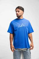 Couture Club Puff Print Signature Relaxed Fit T-Shirt Heren Blauw - Maat XS - Kleur: Blauw | Soccerfanshop