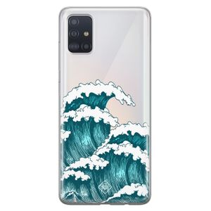 Samsung Galaxy A51 transparant hoesje - Wave