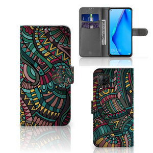 Huawei P40 Lite Telefoon Hoesje Aztec