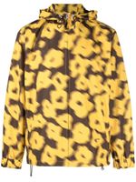 SANDRO graphic-print hooded jacket - Jaune