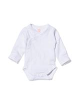 HEMA Overslag romper organic katoen stretch - 2 stuks wit (wit)