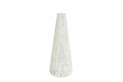 Vaas "Eva" S helder/wit glas 12x12x30cm