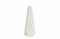 Vaas "Eva" S helder/wit glas 12x12x30cm