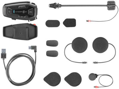 INTERPHONE helm communicatiesysteem "u-com 8 r" helmet com.system interp. u-com 8r single kit