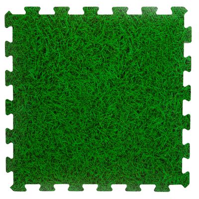 8x stuks Foam puzzelmat zwembadtegels/fitnesstegels gras 50 x 50 cm