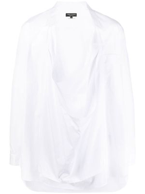 Comme des Garçons Homme Plus chemise en coton à détail drapé - Blanc
