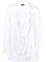 Comme des Garçons Homme Plus chemise en coton à détail drapé - Blanc