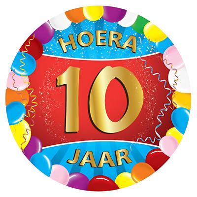Bierviltjes 10 jaar - 25x stuks - multicolor - verjaardag/feest - feestartikelen