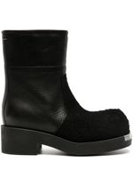 MM6 Maison Margiela Biker suede and leather ankle boots - Noir - thumbnail