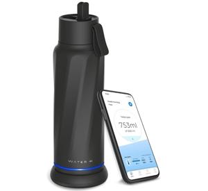 WaterH VITA Slimme Waterfles Zwart