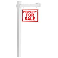 Witte 180 cm Vastgoed-posterstand UPVC Makelaar-hof-posterstand voor Garageverkoopborden