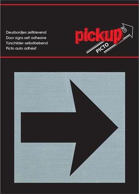 Route Alu Picto 80 x 80 mm Sticker pijl rechts - Pickup