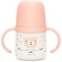 Babyfles met handvatten - SUAVINEX - NIGHT&DAY WILD&FREE - 150 ml - 6 maanden en ouder - Roze