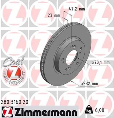 Remschijf Coat Z 280316020