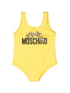 Moschino Kids maillot de bain à logo imprimé - Jaune