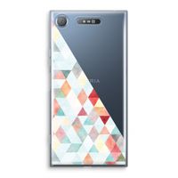 Gekleurde driehoekjes pastel: Sony Xperia XZ1 Transparant Hoesje