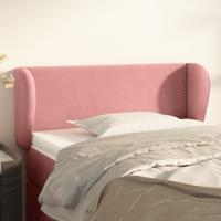 Hoofdbord met randen 103x23x78/88 cm fluweel roze