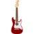 Fender Fullerton Strat Uke WN White Pickguard Candy Apple Red elektrische-akoestische concert ukelele