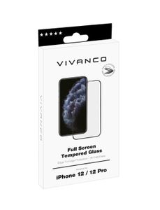 Vivanco Screenprotector (glas) Apple iPhone 12, Apple iPhone 12 1 stuk(s) SPGLASWIPH12M/PFS_BK