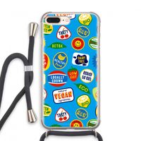 Fruitsticker: iPhone 8 Plus Transparant Hoesje met koord