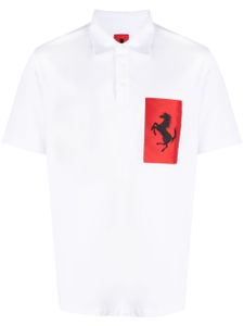 Ferrari polo à patch Prancing Horse - Blanc