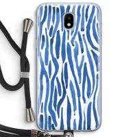 Blauwe nerven: Samsung Galaxy J5 (2017) Transparant Hoesje met koord