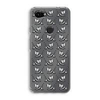 Zwarte poes: Google Pixel 3a Transparant Hoesje Zwarte poes: Google Pixel 3a Transparant Hoesje