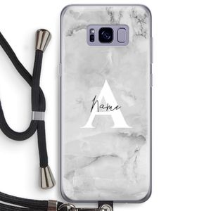 Ivory Marble: Samsung Galaxy S8 Plus Transparant Hoesje met koord