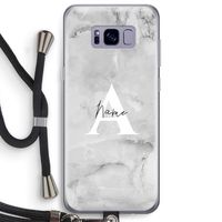 Ivory Marble: Samsung Galaxy S8 Plus Transparant Hoesje met koord