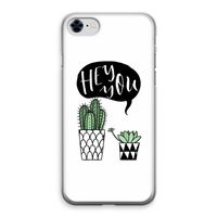 Hey you cactus: iPhone 8 Transparant Hoesje