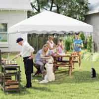 3 x 3 m Paviljoen met Draagtas Waterdichte Opvouwbare Paviljoen Inclusief 4 Windtouwen Tuinzelt Wit