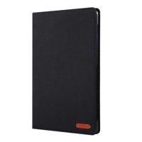 Voor Huawei MediaPad M6 10 8 doek Teature horizontale Flip PU lederen draagtas met met houder & kaartsleuven (zwart)
