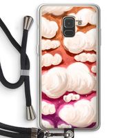 Katoen Wolken: Samsung Galaxy A8 (2018) Transparant Hoesje met koord