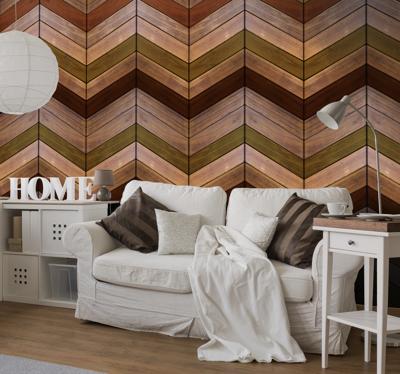 Houten vlecht hout behang